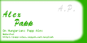 alex papp business card